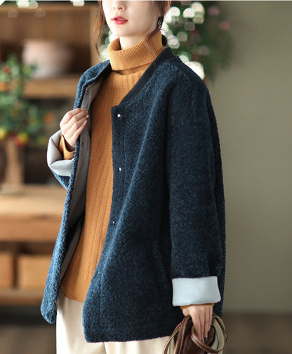 Retro Fashion Soft Lamb Wool Coat