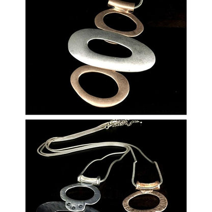 Matte Circle Necklace Retro Accessories