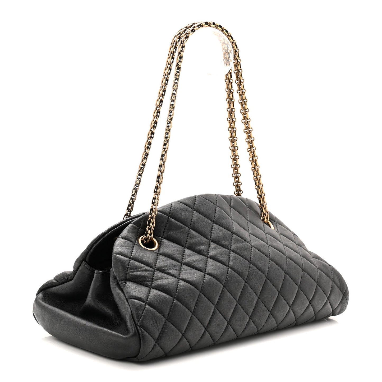 Lambskin Quilted Medium Just Mademoiselle Black