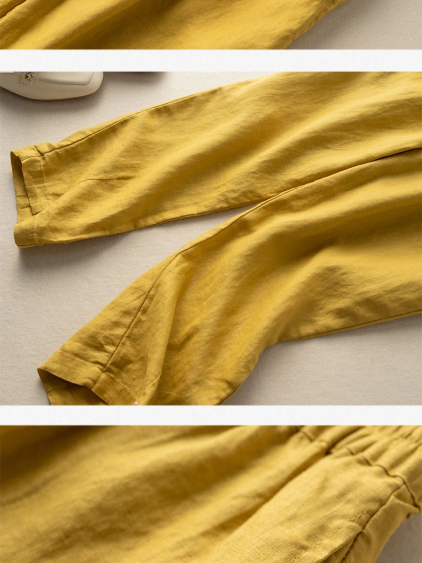 Pure Color Casual Linen Harem Pants
