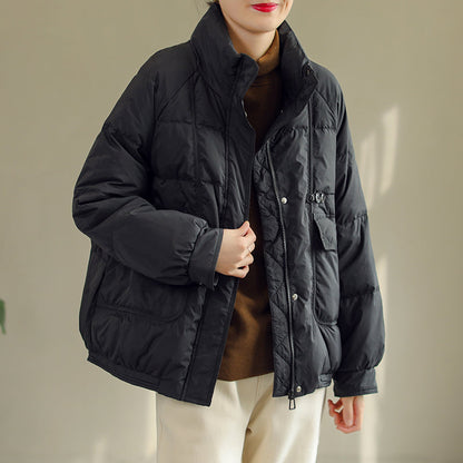 Women Loose Winter Fashion Solid Down Coat