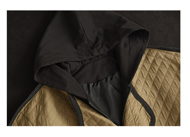 Retro Fashion Double Breasted Casual Fake Two Piece Coat