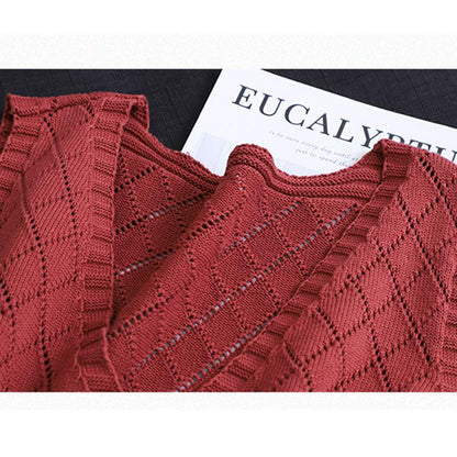 Women's Retro Loose Knitted Sweater Vest