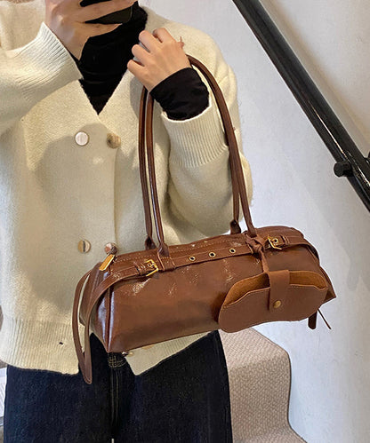 Fashion Coffee Durable Faux Leather Hobo Bag