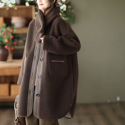 Fashion Mid-Length Sherpa Thermal Jacket