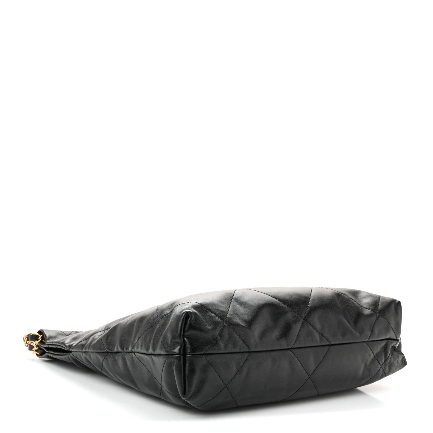 Shiny Calfskin Quilted Small Chanel 22 Black