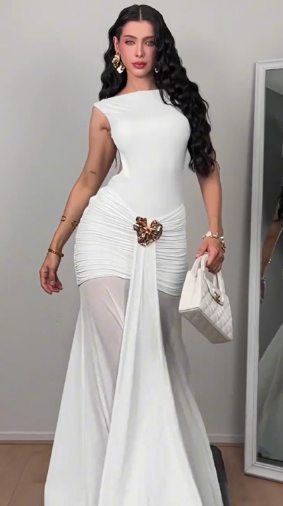 Sexy Sleeveless Slim Solid Color Backless Dress