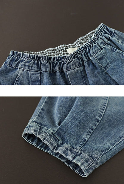 Pocket Embroidery High Waist Literary Retro Nine-point Harem Pants