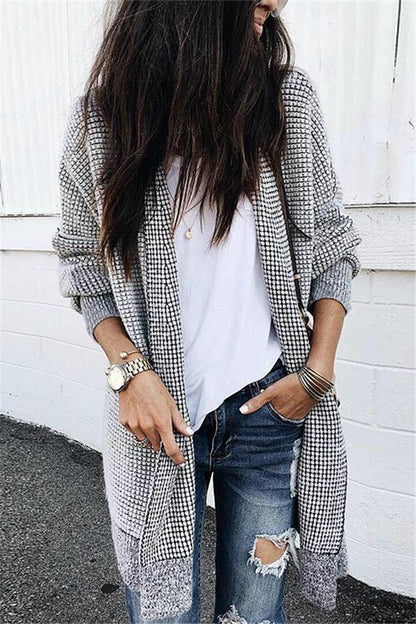 Cozy Swallow Gird Open Cardigan