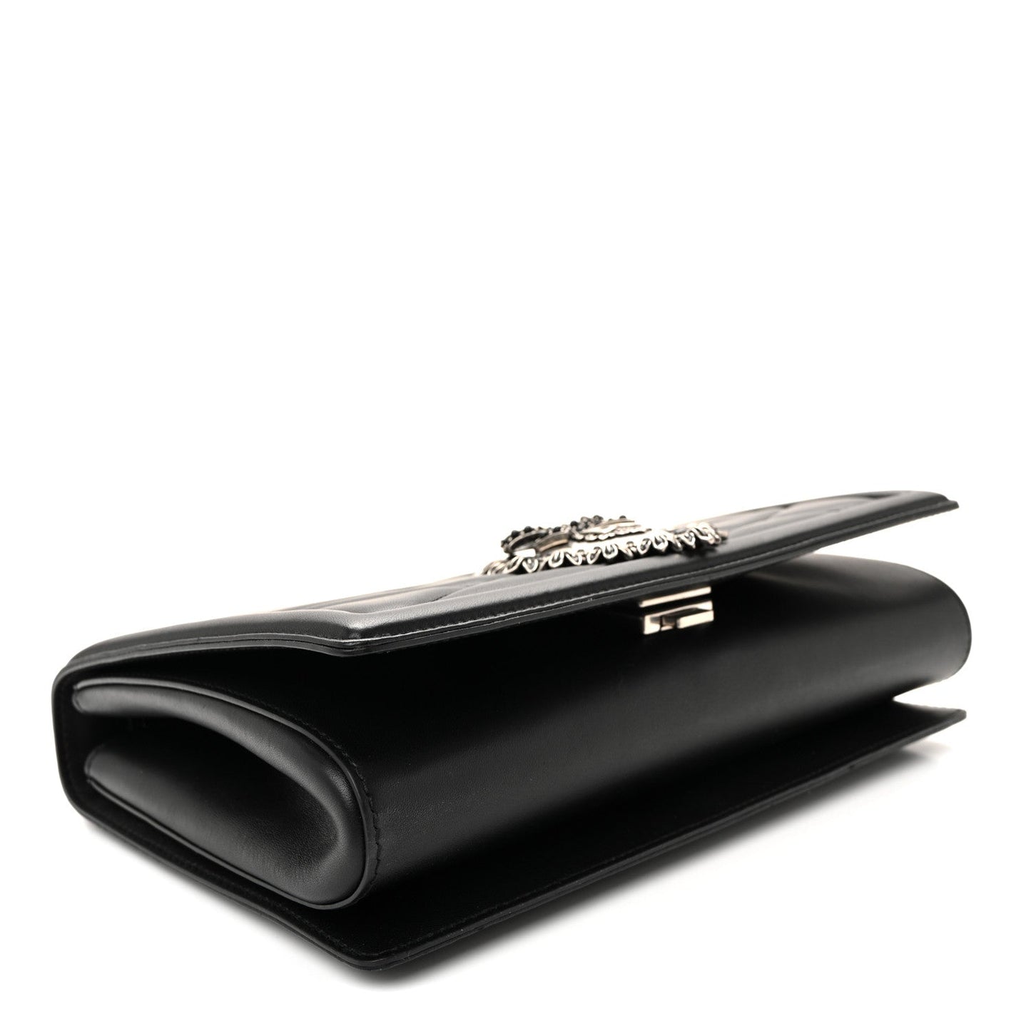 Calfskin Large Devotion Crossbody Bag Black
