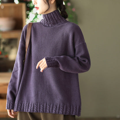 Retro Crochet Temperament Warm Sweater