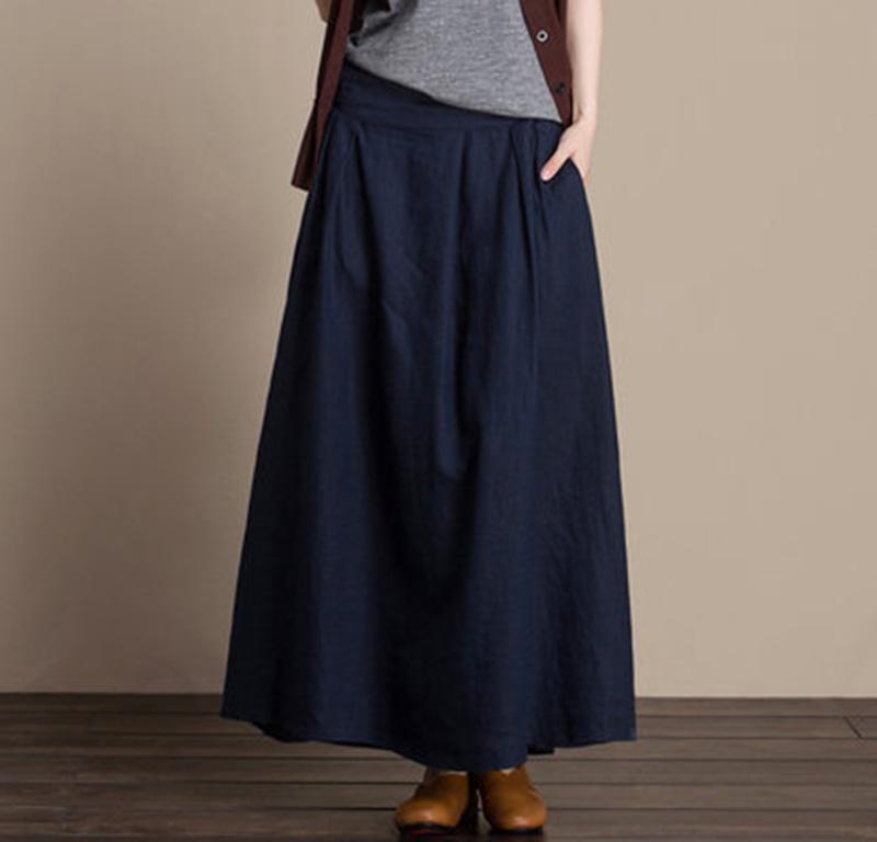 Cozy Linen New Loose Simple Skirt