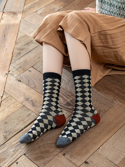 5 Pairs Cotton Cartoon Women Japan Style Crew Socks