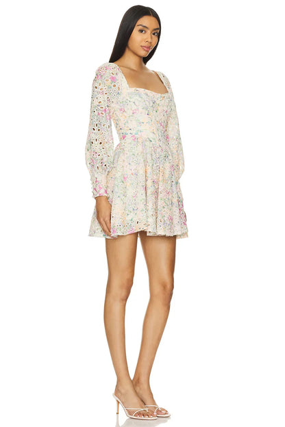 Lila Flounce Dress