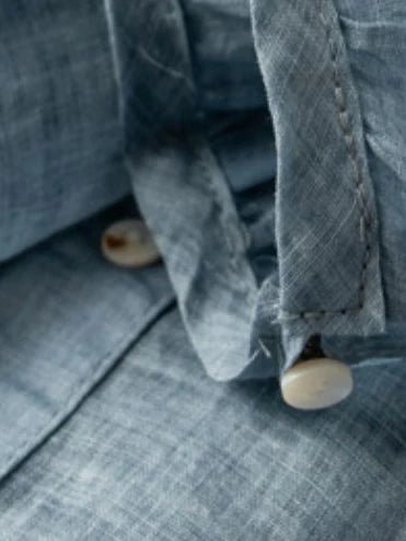 Pure Color Crew Neck Long Sleeve Casual Linen Top