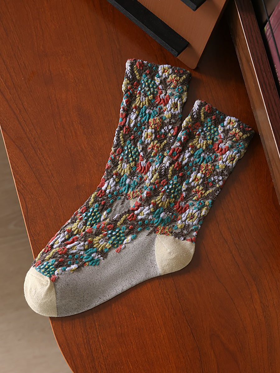 5 Pairs Vintage Winter Socks For Women