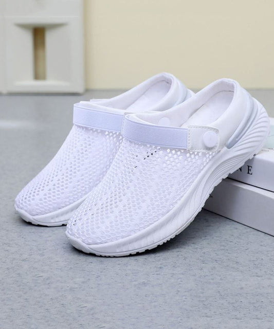 Purple Comfy Breathable Mesh Splicing Slide Sandals