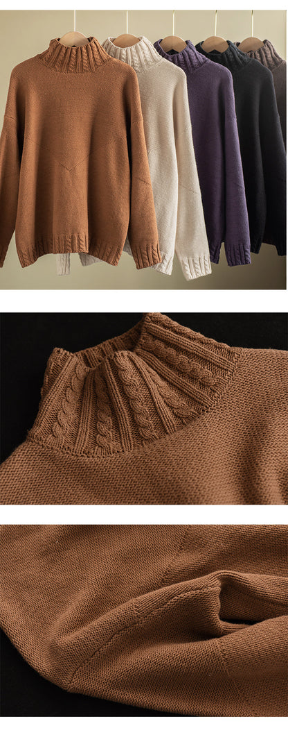 Retro Crochet Temperament Warm Sweater
