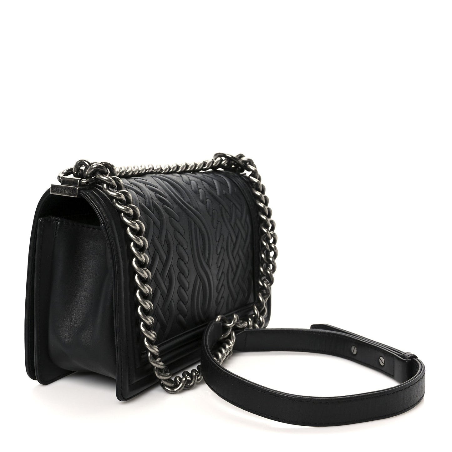 Lambskin Medium Celtic Boy Flap Black
