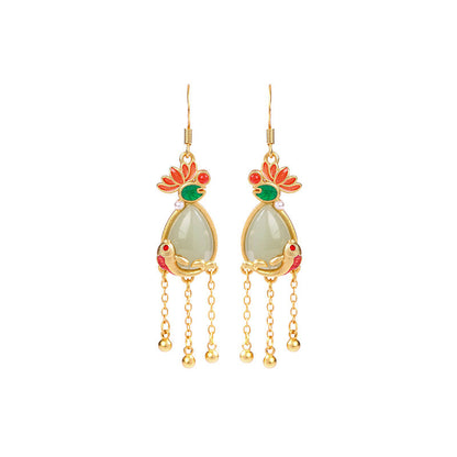 Court Style Tassel Retro Literary Earrings