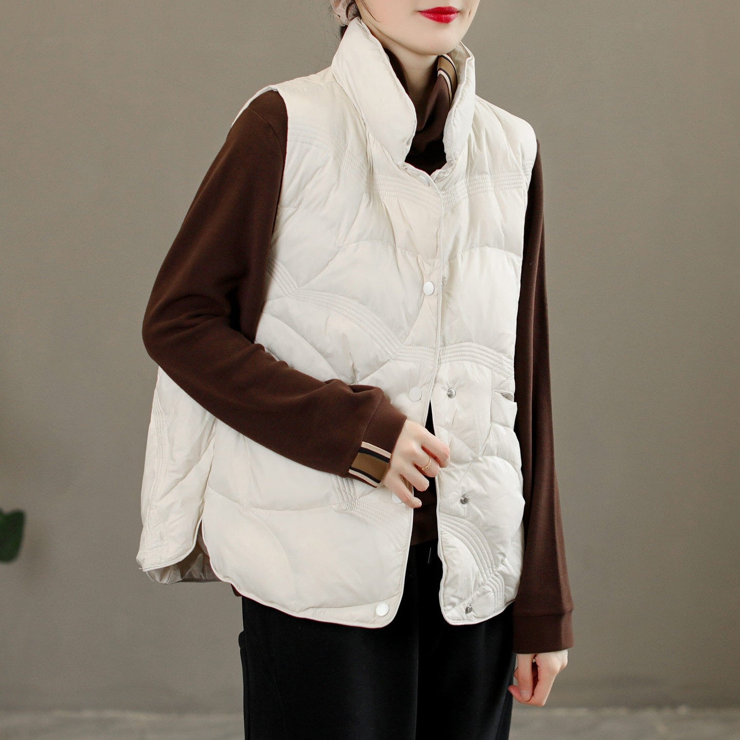 Winter Casual Loose Solid Down Vest