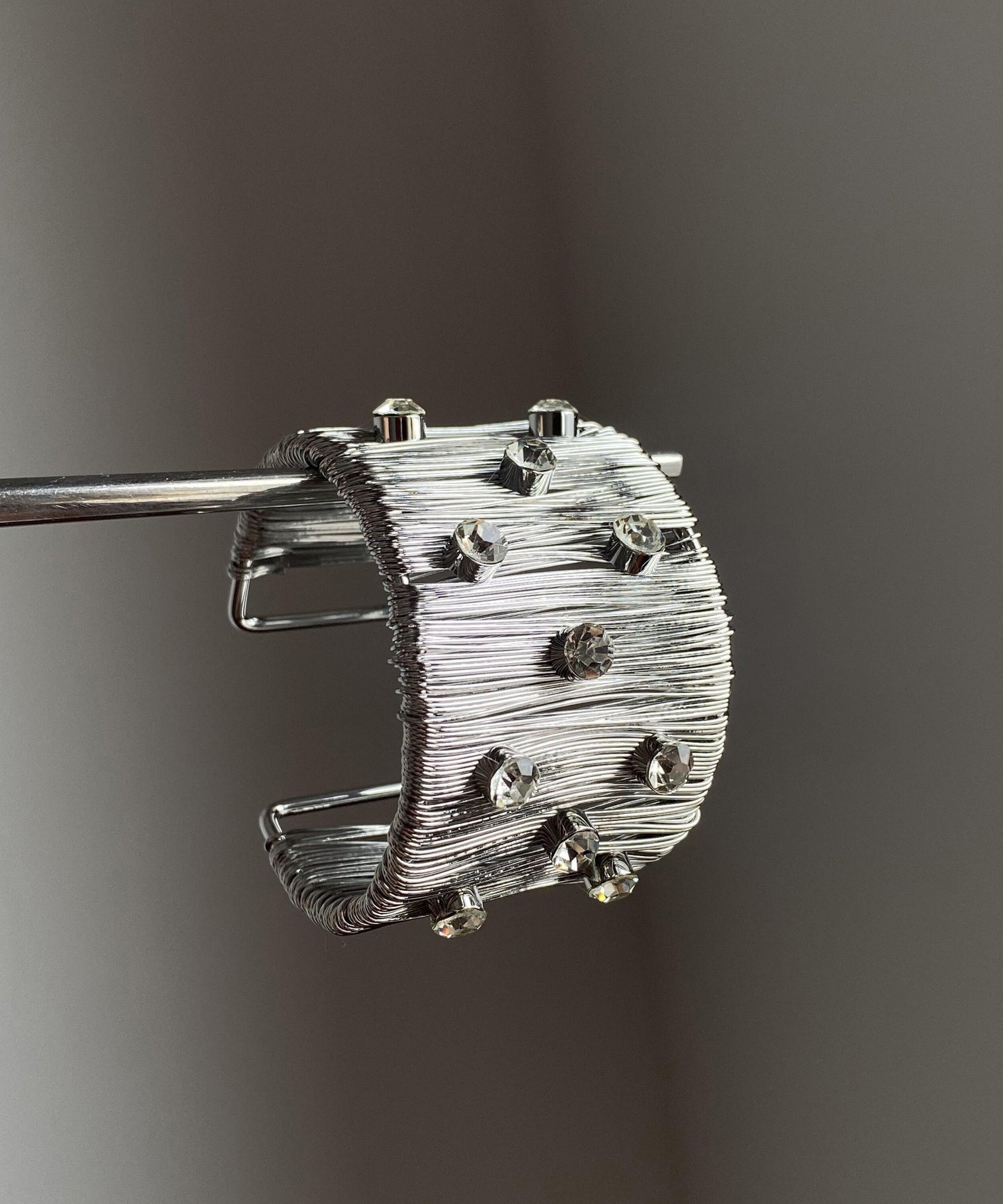 Fine Silk Sterling Silver Zircon Cuff