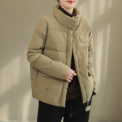 Women Fashion Casual Solid Winter Down Coat