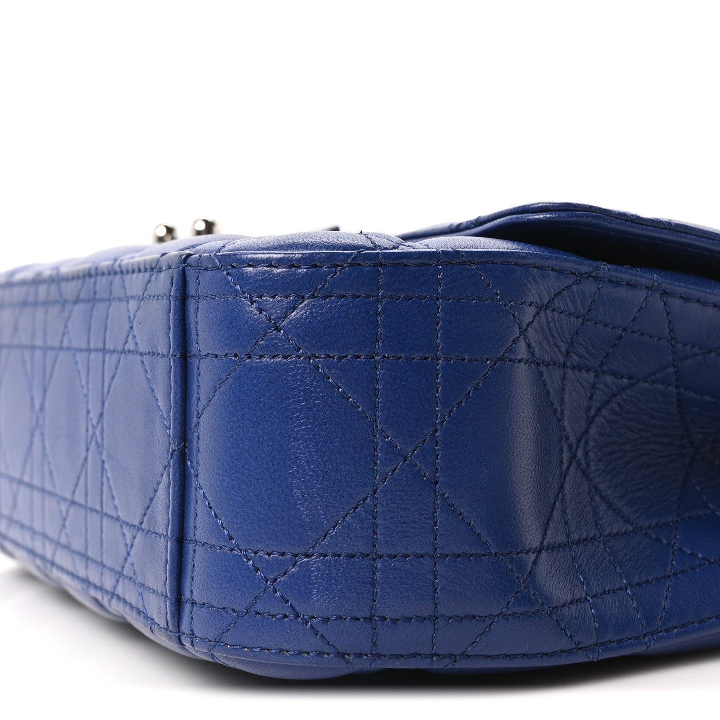 Lambskin Cannage Medium Miss Dior Flap Blue
