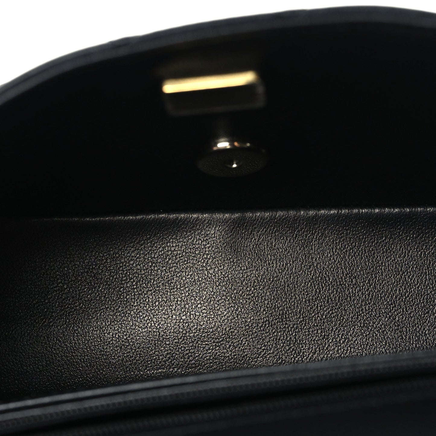 Lambskin Quilted Mini Rectangular Flap Black