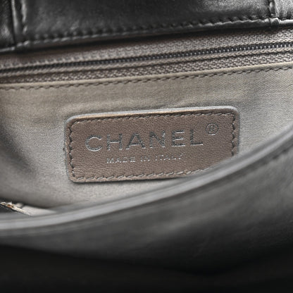 Calfskin Modern Chain Rhodoid Flap Black