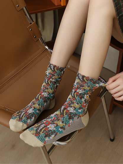 5 Pairs Vintage Winter Socks For Women