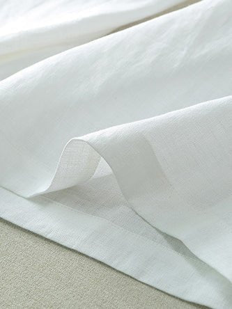Loose Linen High Waist Solid Bowknot Wide Leg Pants