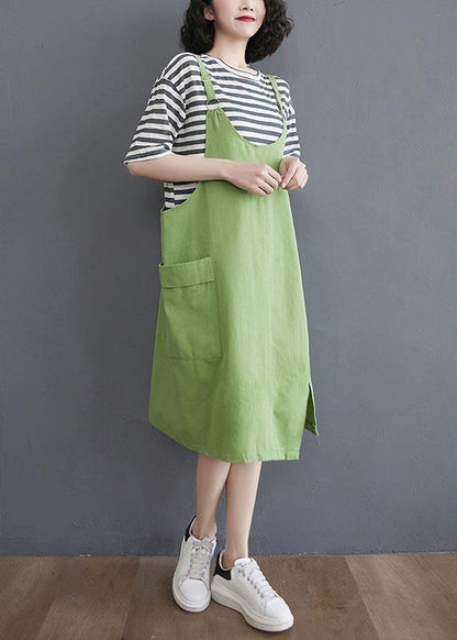 Two piece 2024 summer new strap skirt + striped T-shirt