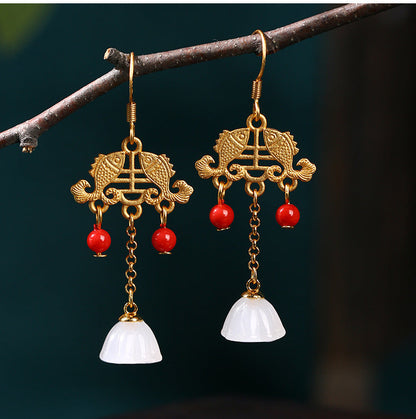 Niche Design Gold Plated Vintage Earrings
