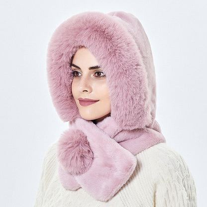 Women Winter Solid Plush Warm Hats