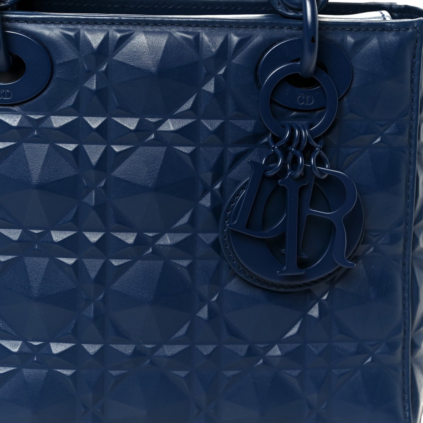 Calfskin Cannage Diamond Small My ABCDior Lady Dior Blue Royale
