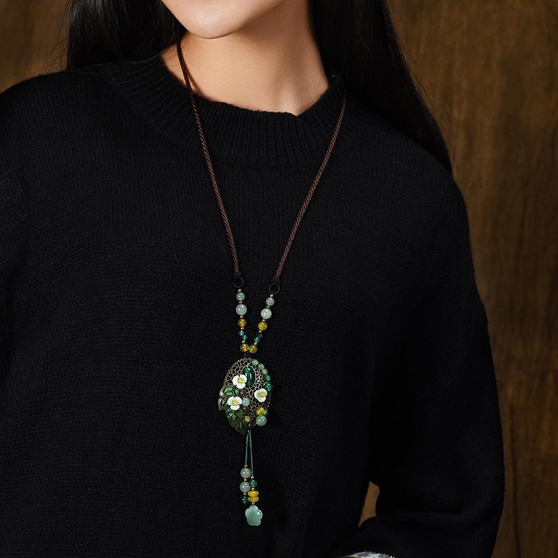 Ethnic Agate Pendant Adjustable Necklaces