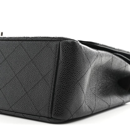 Caviar Quilted Maxi Double Flap Black