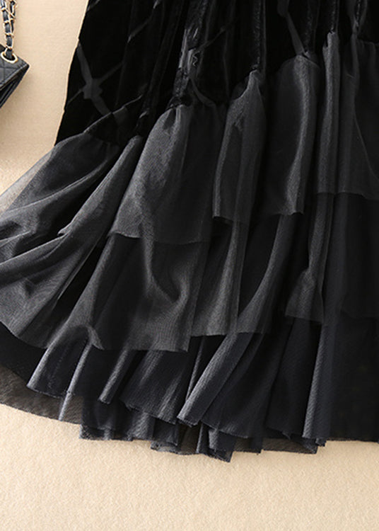 DIY Red Tulle Patchwork Silk Velour Skirt Spring