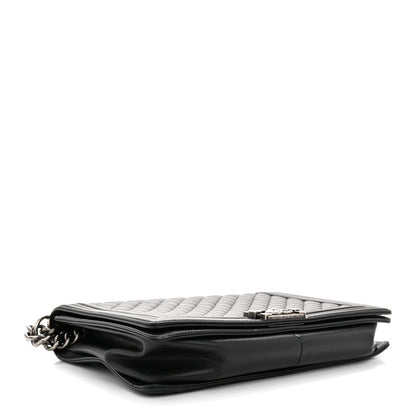 Caviar Quilted Large Boy Flap Black