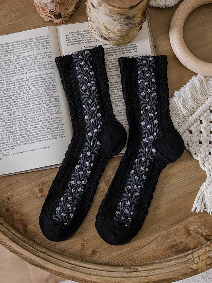 3 Pairs Winter Court Style Lolita Women Socks