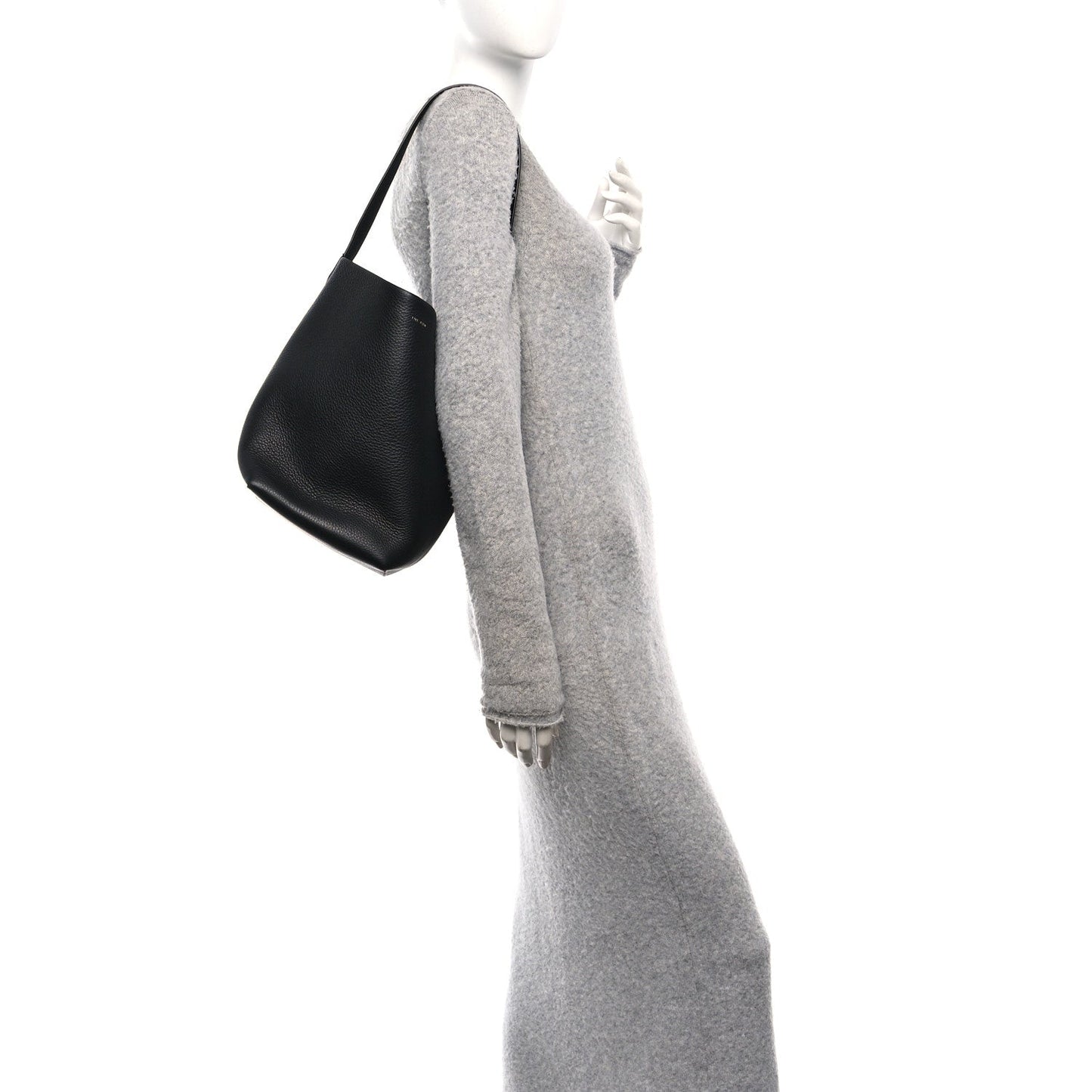 Grained Calfskin Medium N/S Park Tote Black