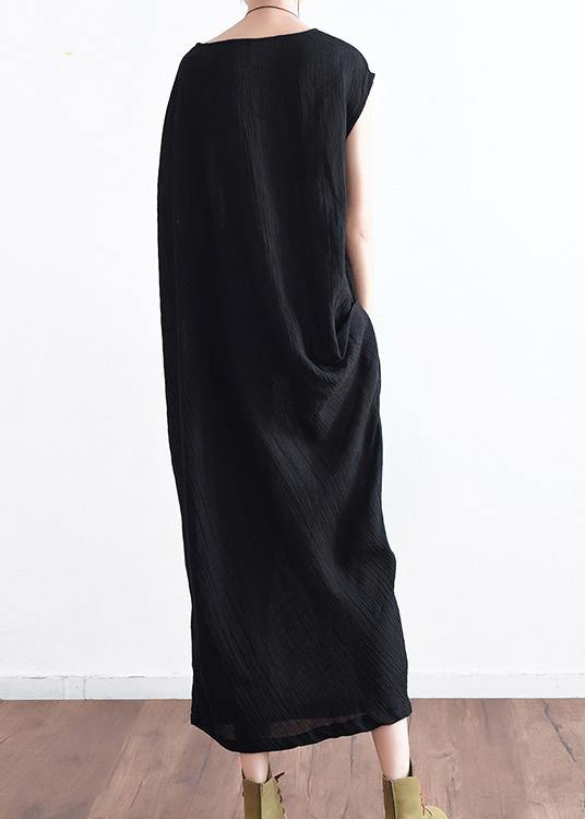 2021 Summer New Cotton Hemp Art Loose Asymmetric Dress