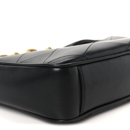 Lambskin Quilted Le Maillon Chain Strap Crossbody Black