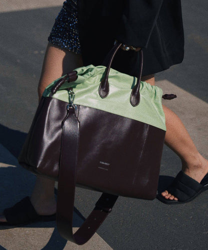 Original Design Green Large Capacity Calf Leather Tote Handbag