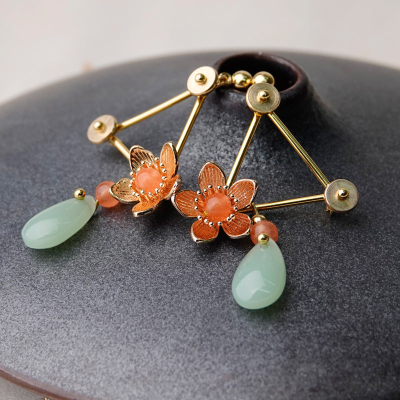 Niche Design Asymmetric Ear Clip Triangular Simple Earrings
