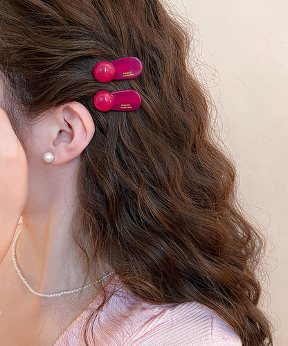 Simple Green Acrylic Alloy Ball Hairpin
