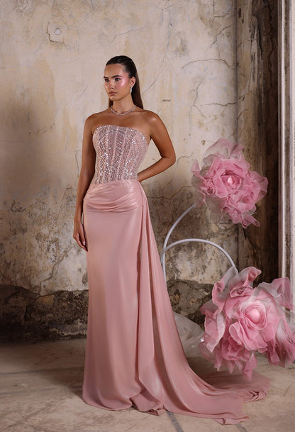 Sexy Bandeau Slim-Fit Stitching Elegant Dress
