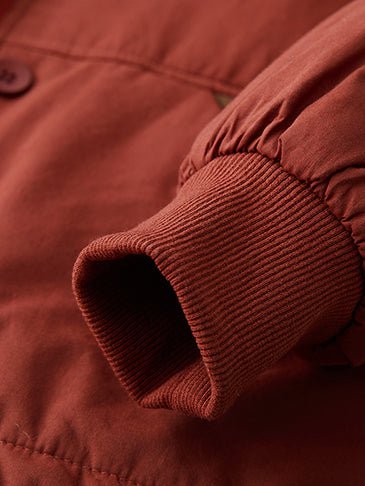 100% Natural Fabric Winter Warm Fleece Lined Pure Color Coat In One-Size