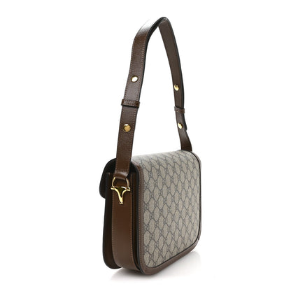 GG Supreme Monogram Horsebit 1955 Shoulder Bag Beige Brown Sugar